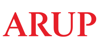 arup logo Arup logo in red text against a white background.
