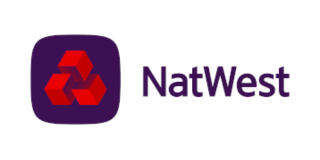 natwest logo NatWest logo against a white background.
